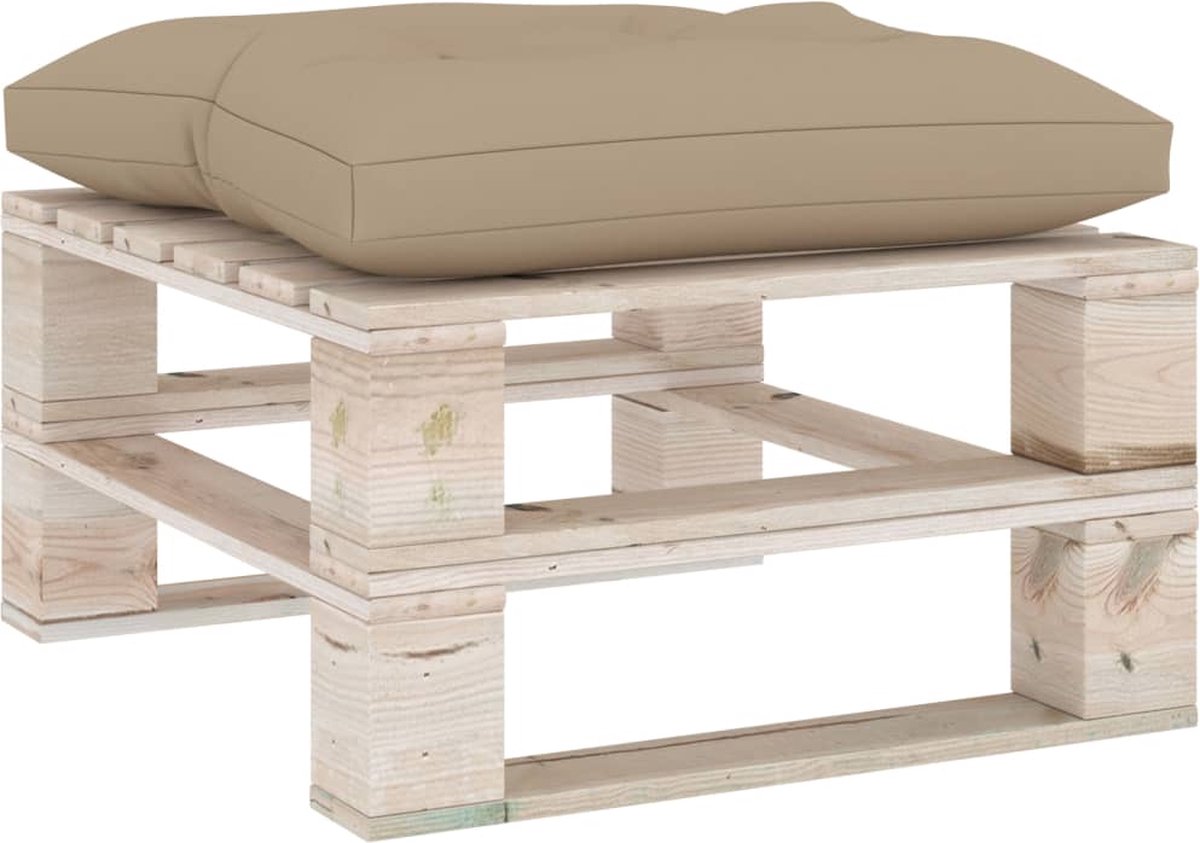 Vidaxl 9-delige Loungeset Met Kussens Pallet Grenenhout - Beige