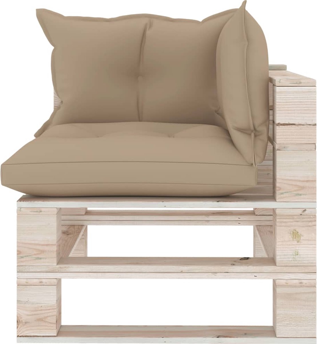 Vidaxl 9-delige Loungeset Met Kussens Pallet Grenenhout - Beige