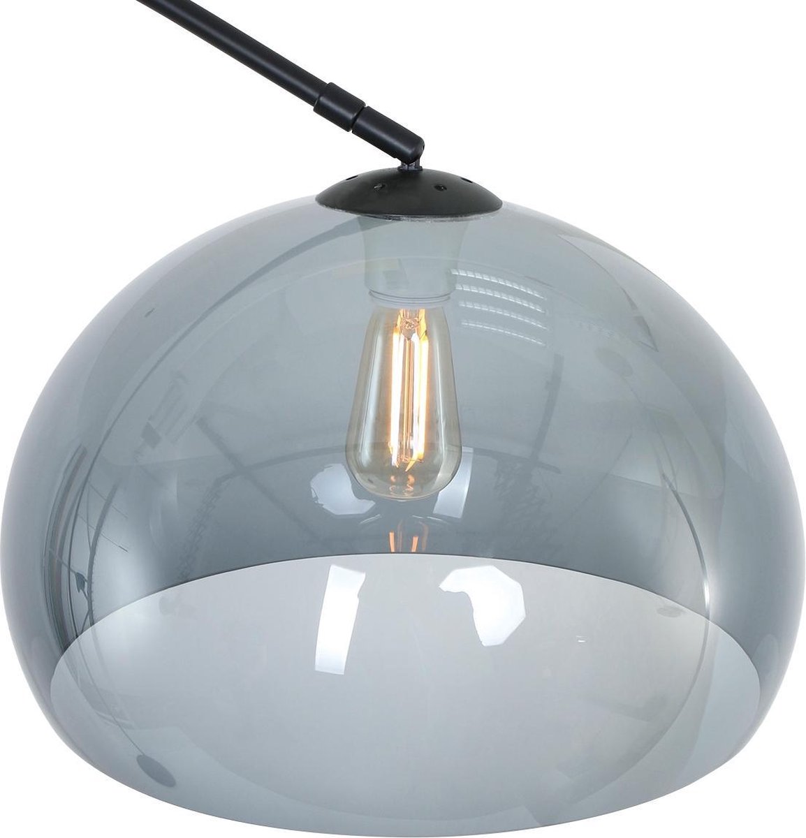 Steinhauer Booglamp Xxl Stresa - H 230 Cm - Plexi Rook - - Zwart