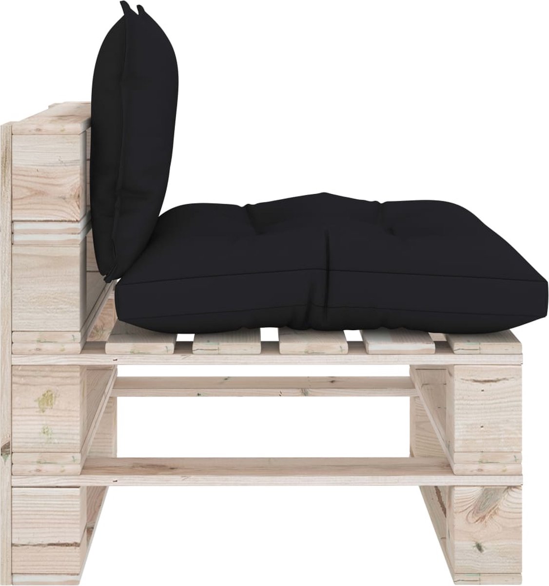 Vidaxl 8-delige Loungeset Met Kussens Pallet Grenenhout - Zwart