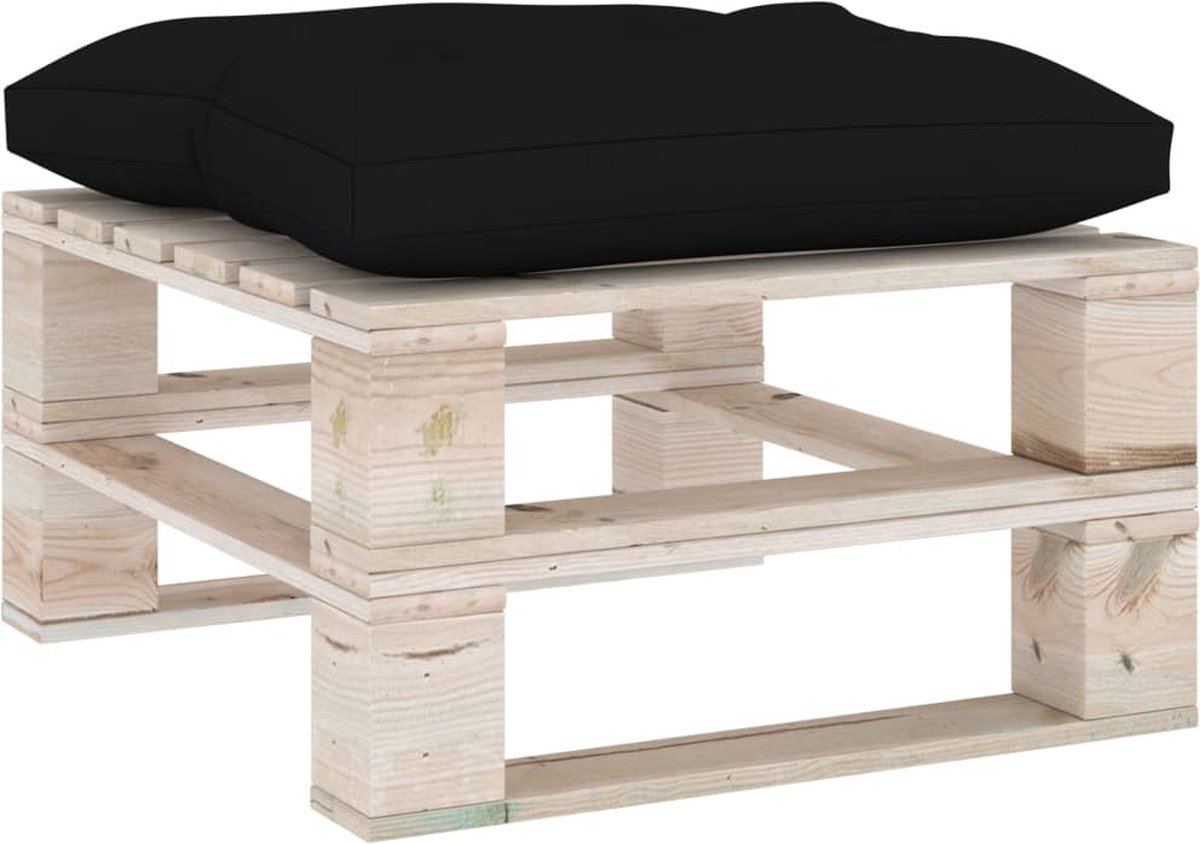 Vidaxl 8-delige Loungeset Met Kussens Pallet Grenenhout - Zwart