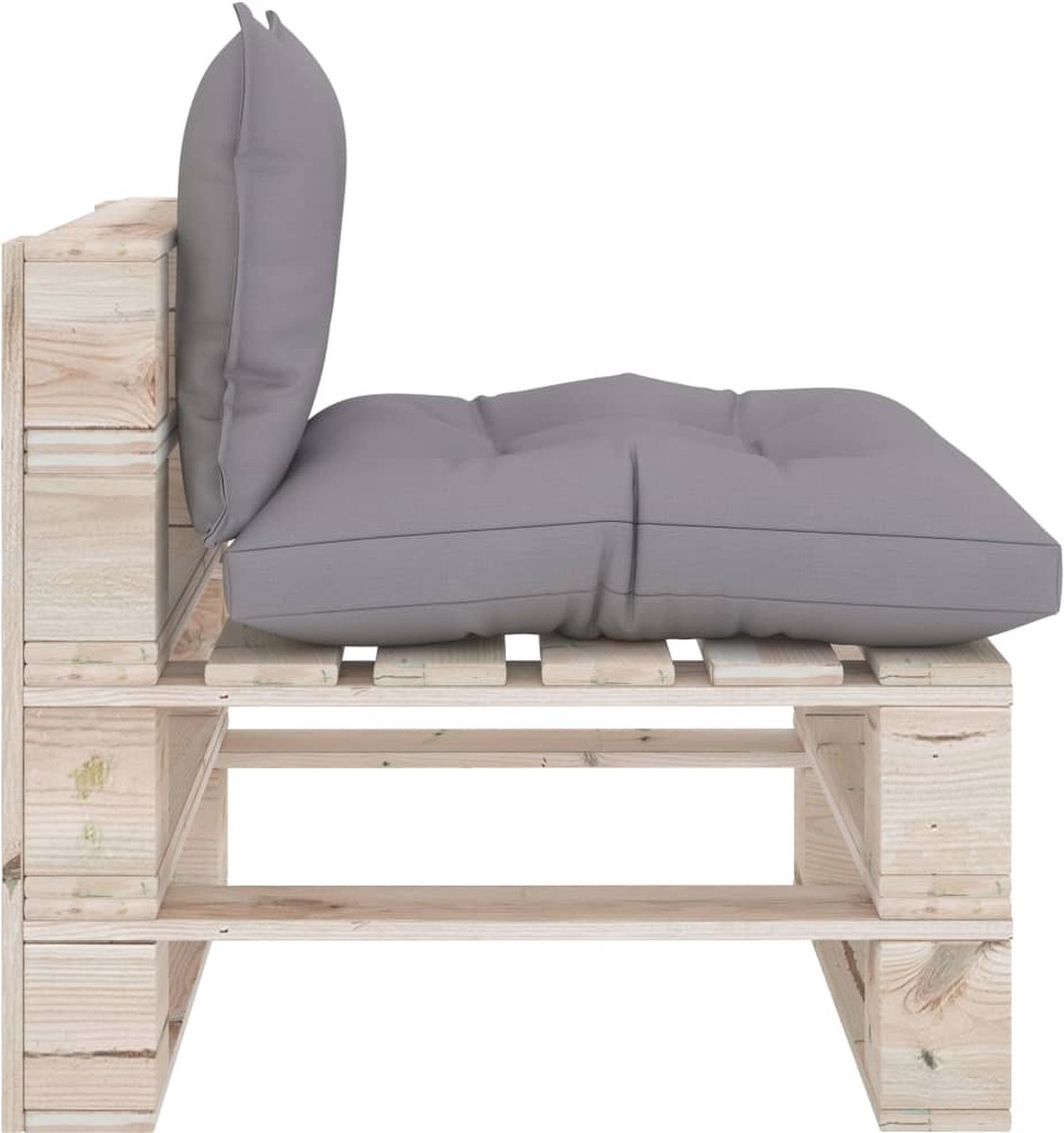 Vidaxl 5-delige Loungeset Met Kussens Pallet Grenenhout - Grijs