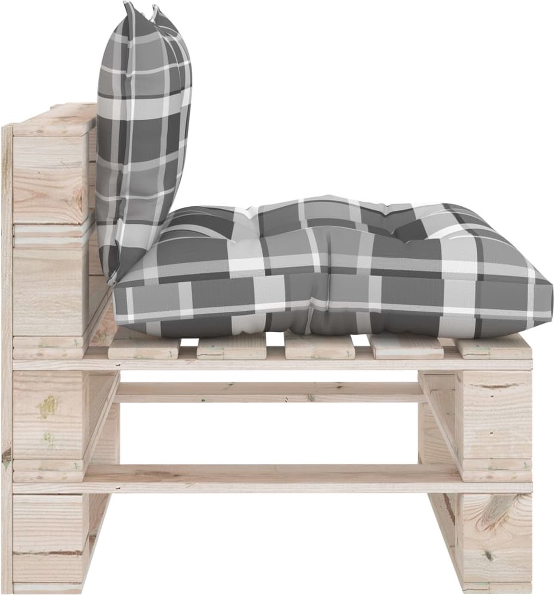 Vidaxl 6-delige Loungeset Met Kussens Pallet Grenenhout - Zwart