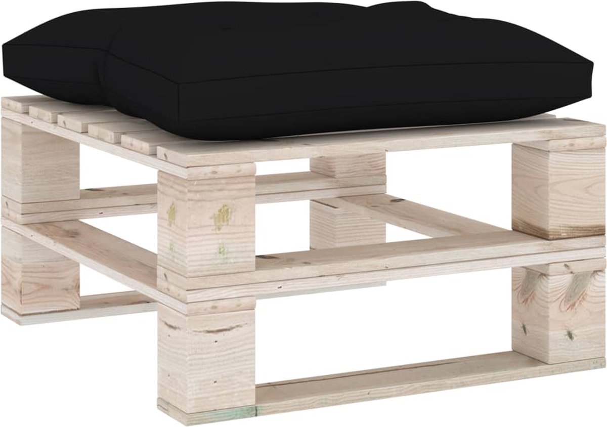 Vidaxl 6-delige Loungeset Met Kussens Pallet Grenenhout - Zwart