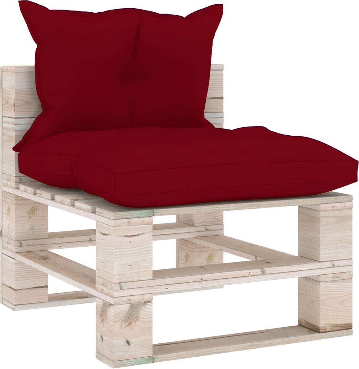 Vidaxl 6-delige Loungeset Met Kussens Pallet Grenenhout - Rood