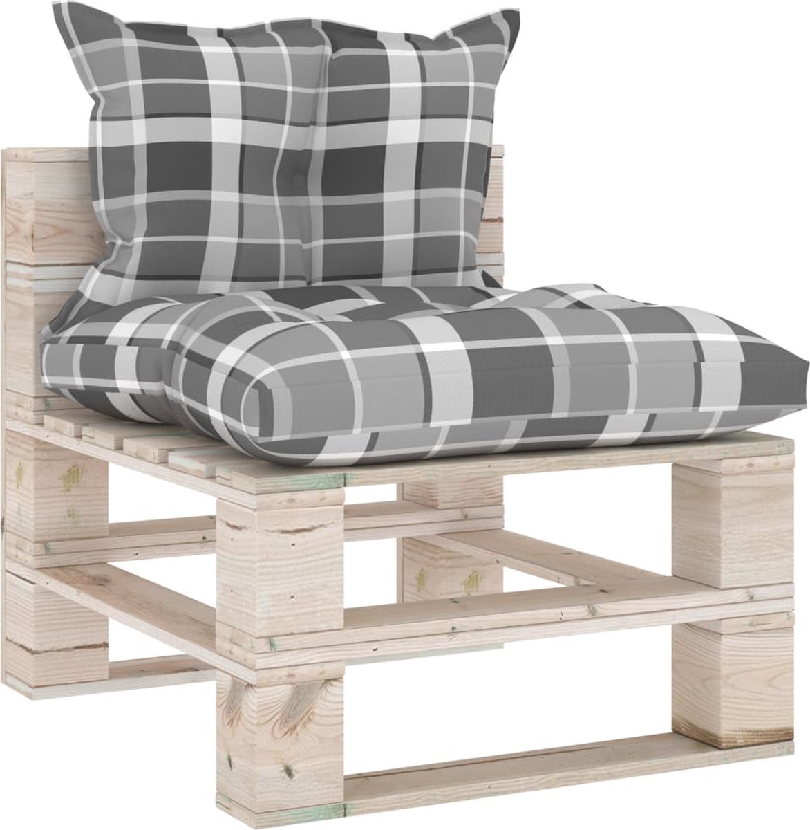 Vidaxl 6-delige Loungeset Met Kussens Pallet Grenenhout - Zwart