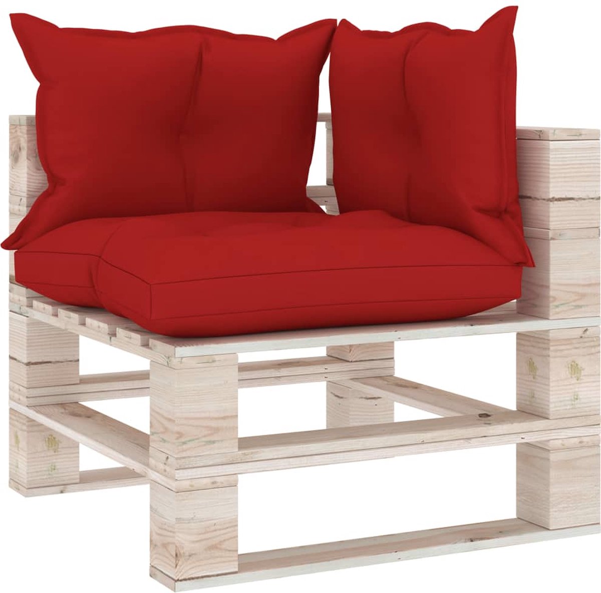 Vidaxl 8-delige Loungeset Met Kussens Pallet Grenenhout - Rood