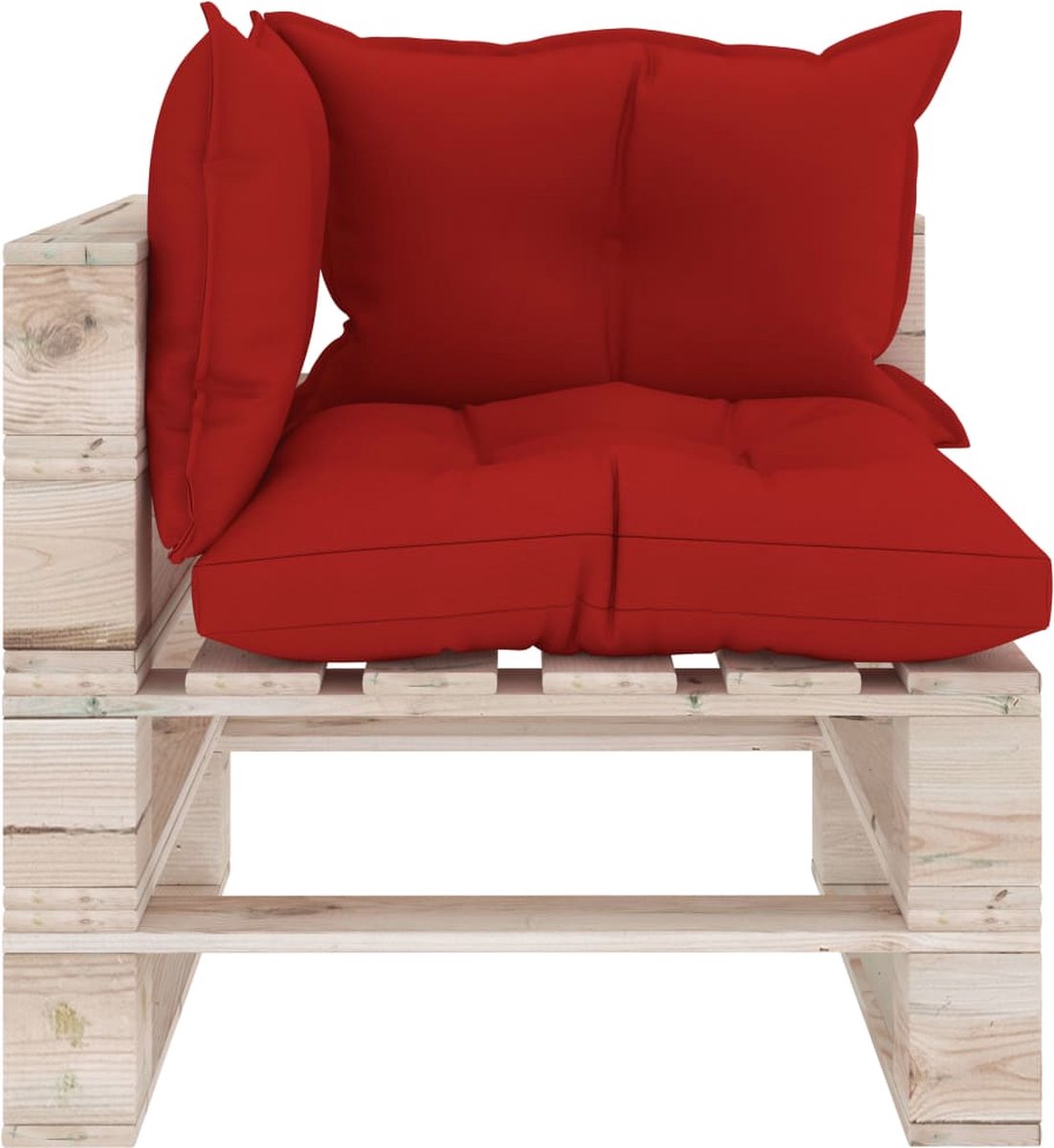 Vidaxl 8-delige Loungeset Met Kussens Pallet Grenenhout - Rood