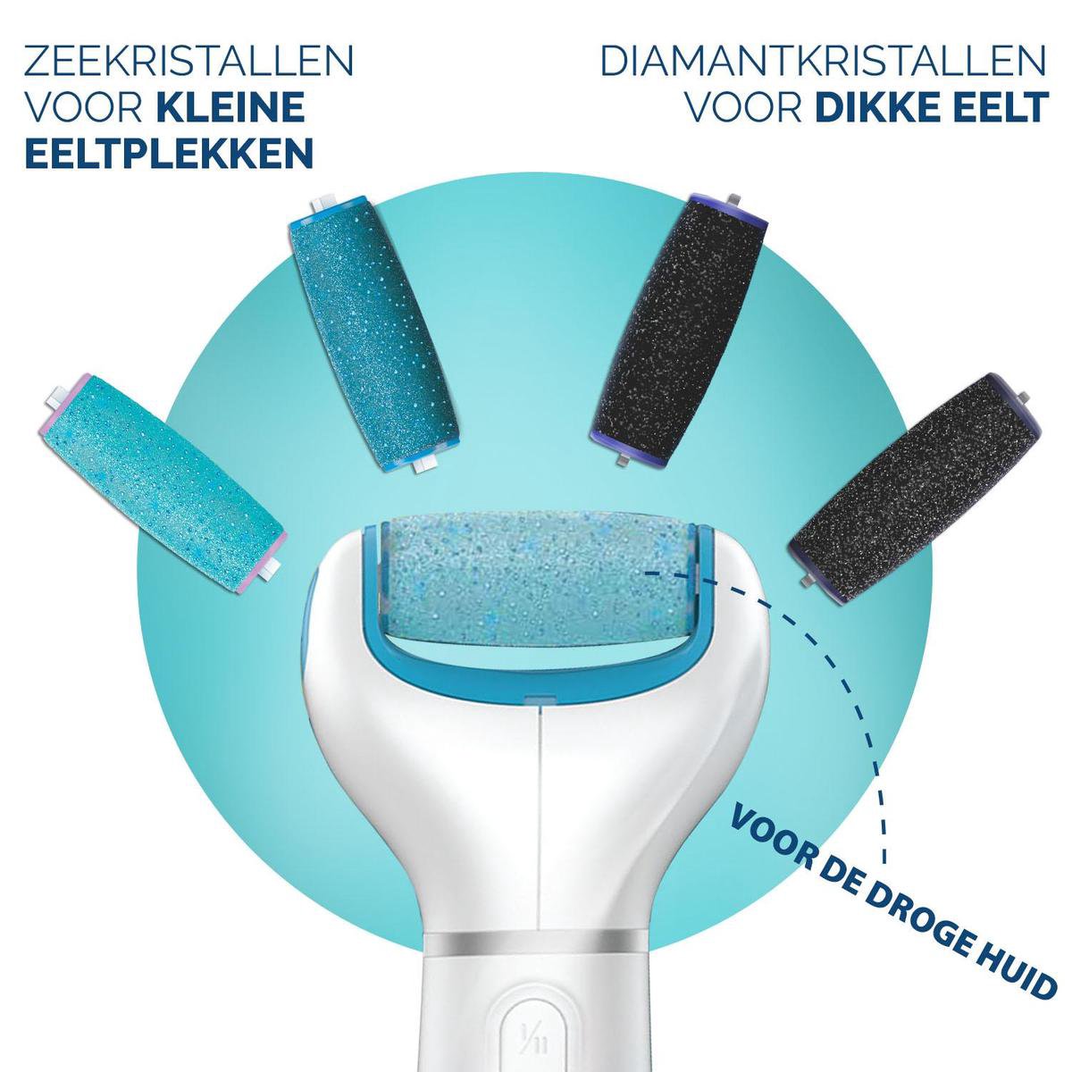 Scholl Velvet Smooth Elektrische Voetenvijl Rollers - 2 Stuks Fijn
