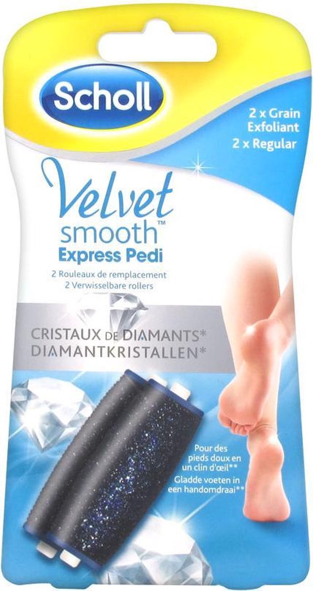Scholl Velvet Smooth Elektrische Voetenvijl Rollers - 2 Stuks Fijn