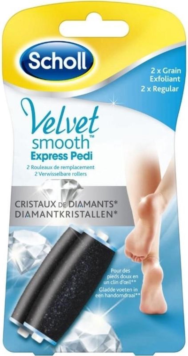 Scholl Velvet Smooth Elektrische Voetenvijl Rollers - 2 Stuks Fijn