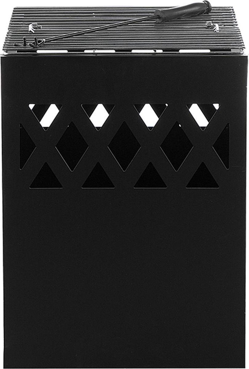 Beliani Shiga Vuurkorf Staal 40 X 40 Cm - Zwart