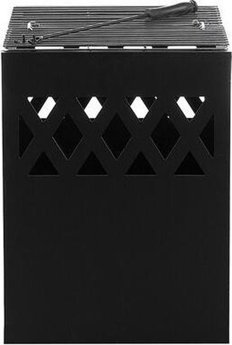 Beliani Shiga Vuurkorf Staal 40 X 40 Cm - Zwart