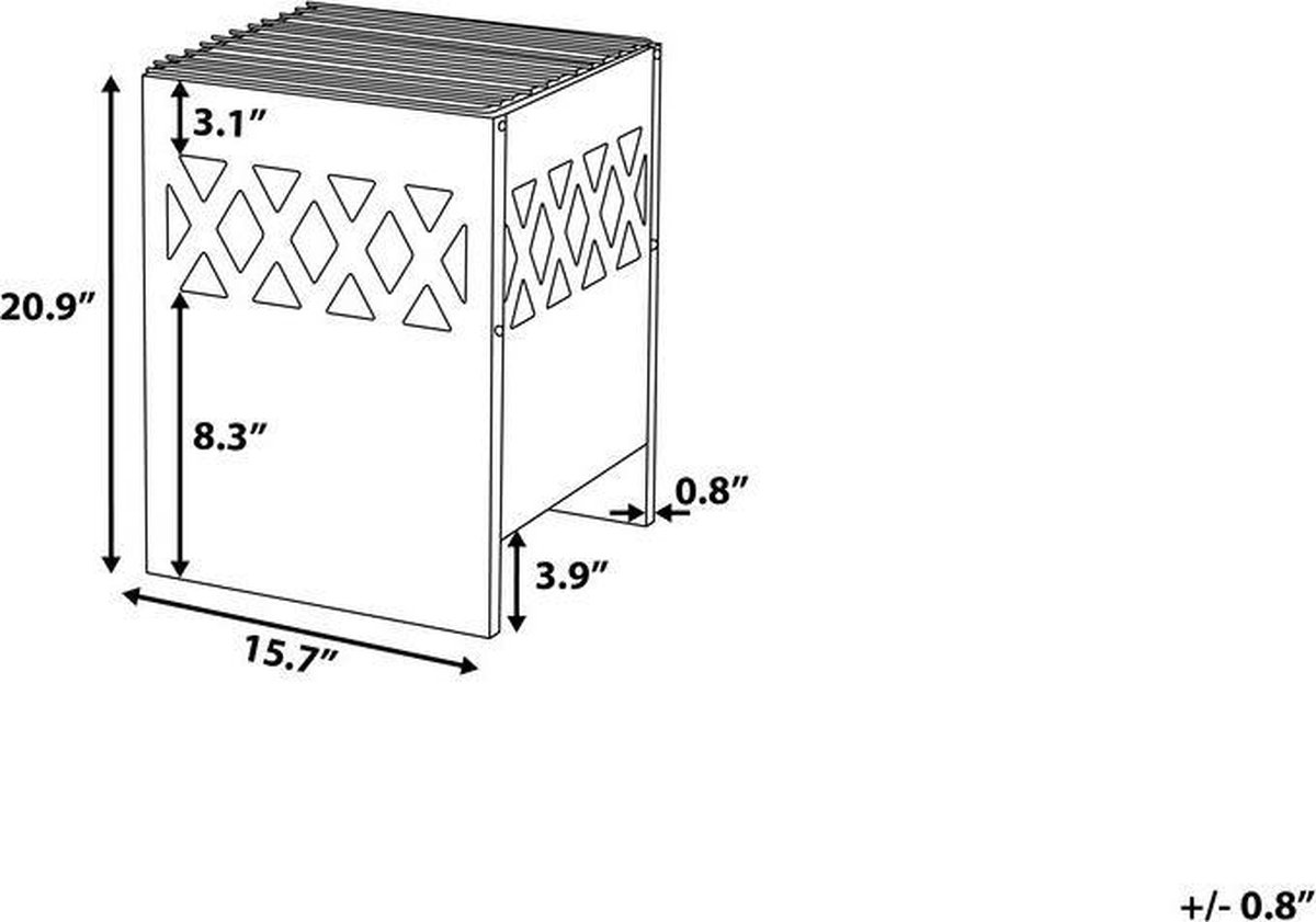 Beliani Shiga Vuurkorf Staal 40 X 40 Cm - Zwart