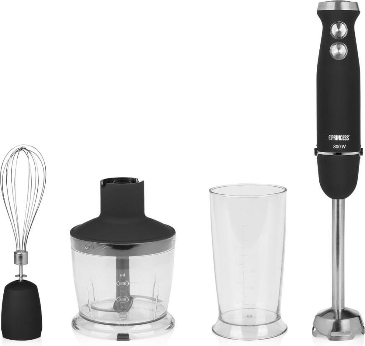 Princess - Staafmixer Set/rvs 800w - Negro