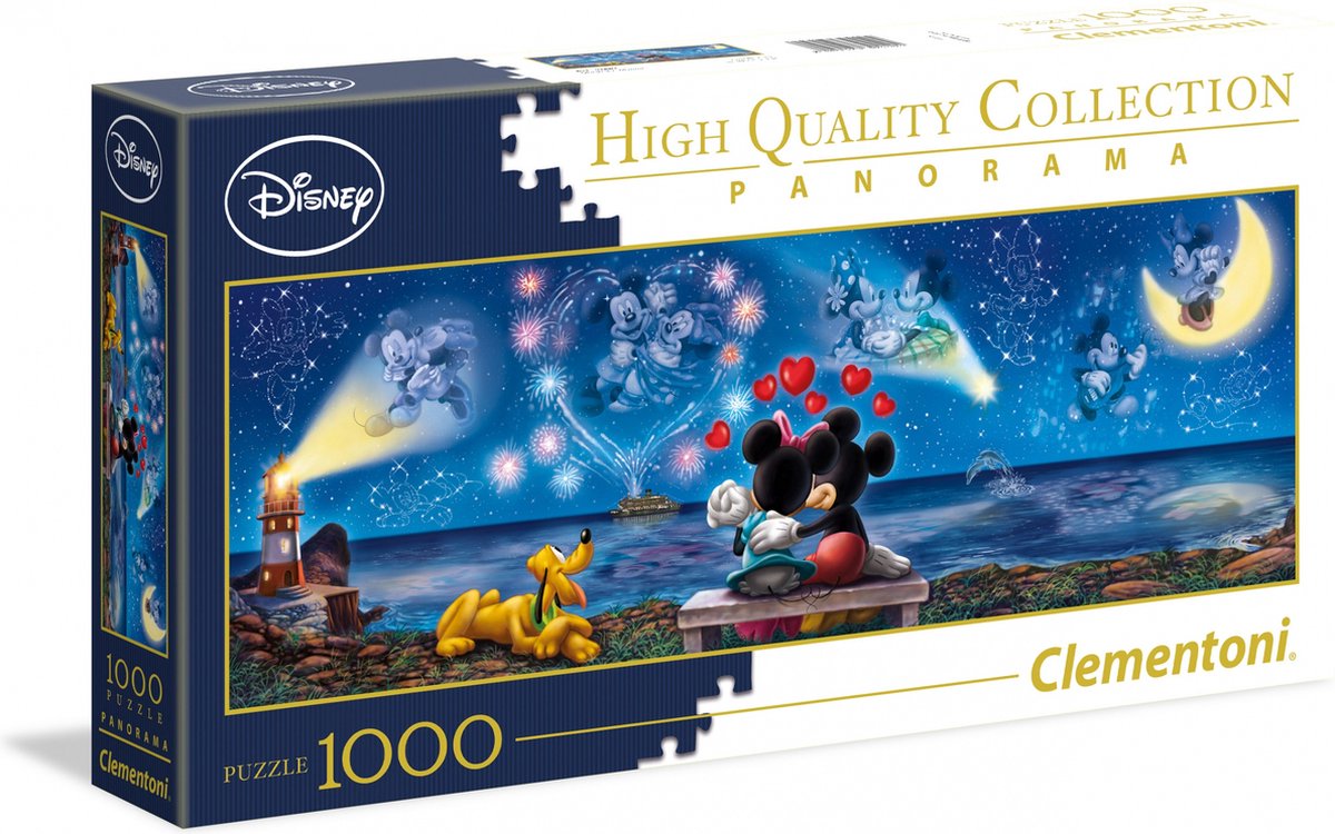 Clementoni Puzzel Panorama Disney Mickey En Minnie 1000 Stukjes