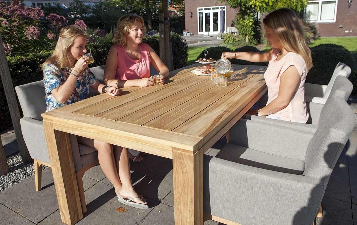 Exotan Stella FSC Teak Tuintafel 220 x 100 cm - Bruin