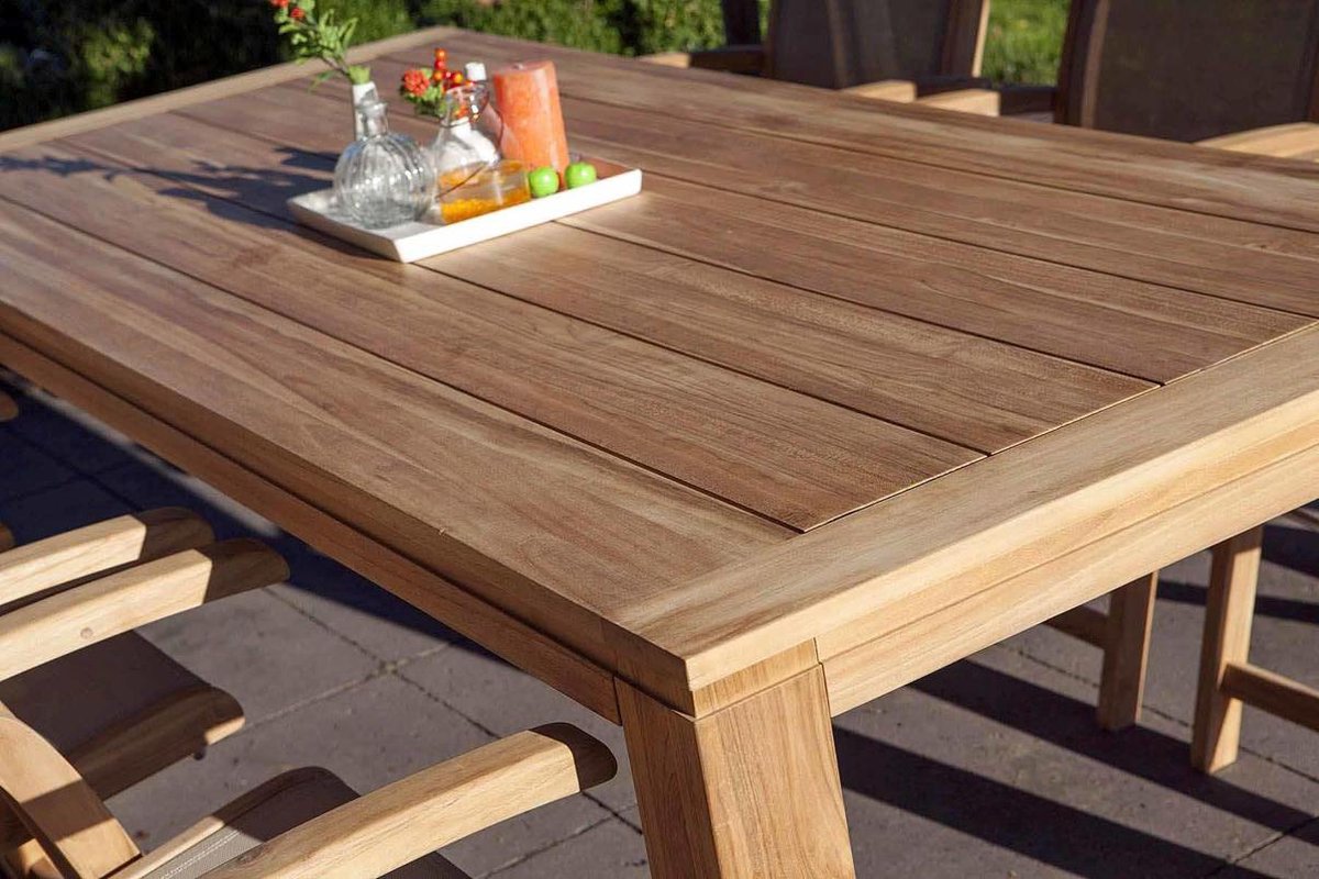 Exotan Stella FSC Teak Tuintafel 220 x 100 cm - Bruin