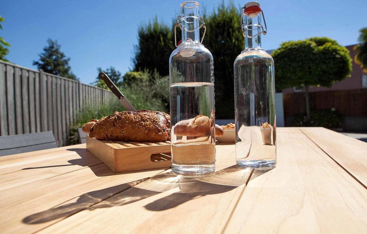 Exotan Stella FSC Teak Tuintafel 220 x 100 cm - Bruin