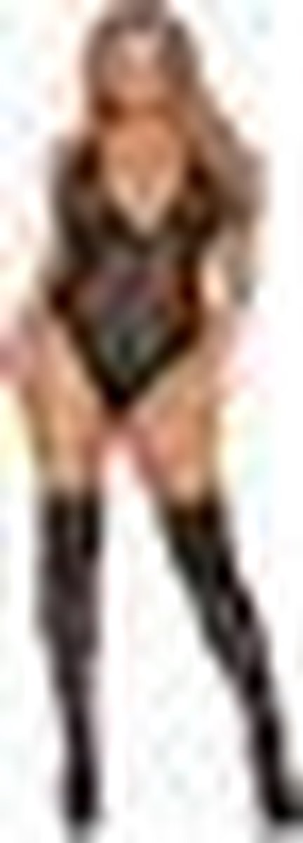 Leg Avenue V-nek Body & Kousen Set Mally - Zwart