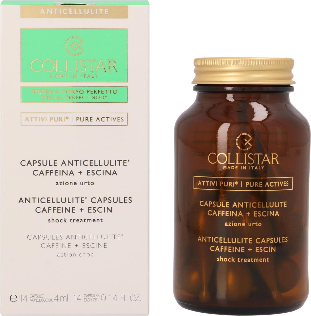 Collistar Pure Active - Pure Active Anticellulite Capsules Caffeine + Escin