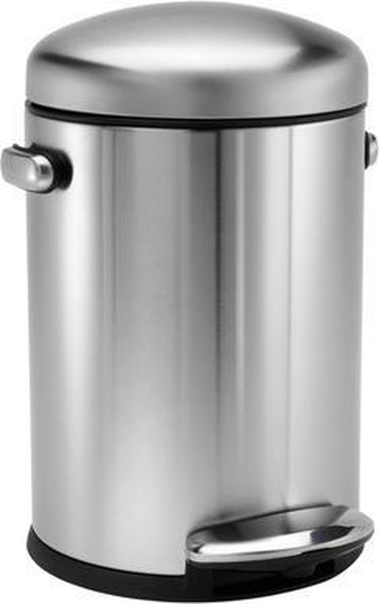 Simplehuman Retro Pedaalemmer - 4,5 Liter - Zilverkleurig - Silver