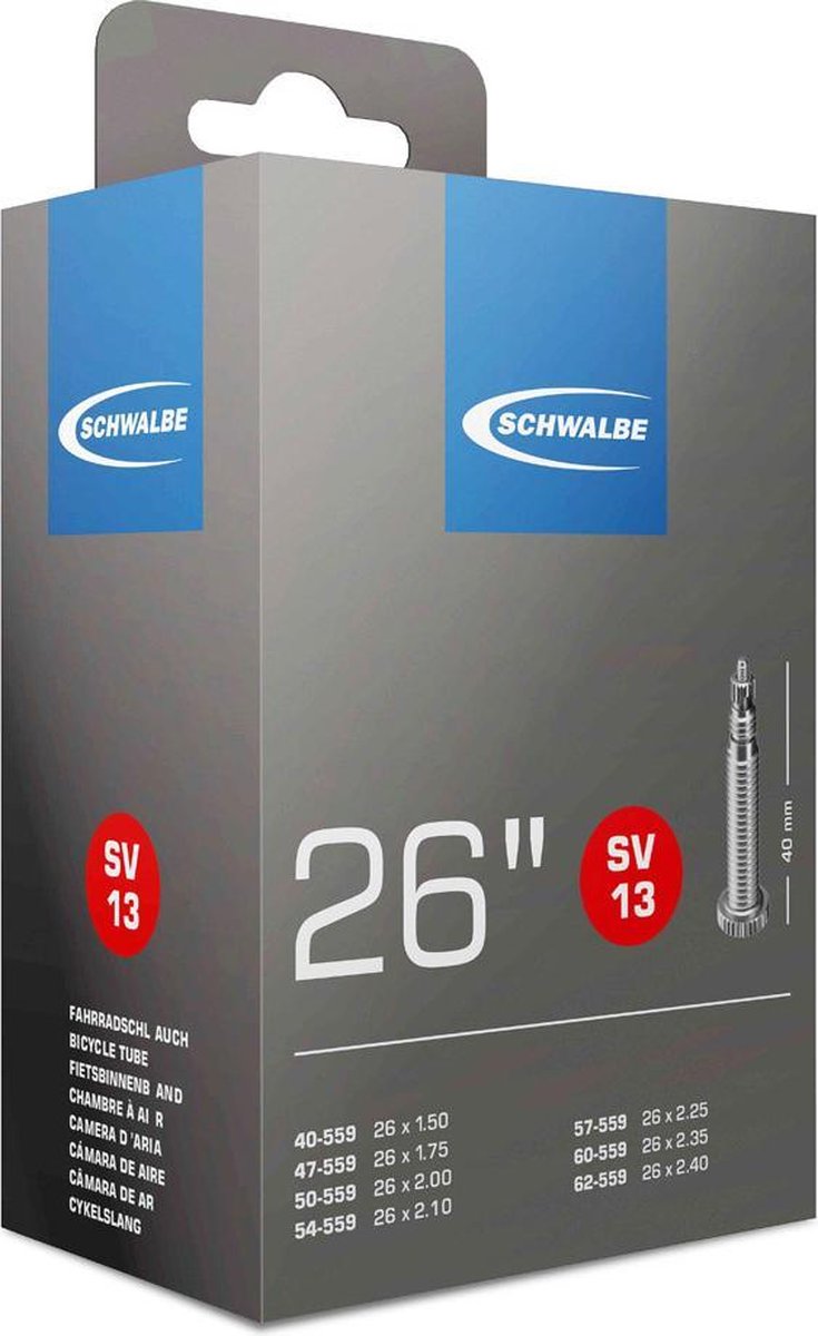Schwalbe Binnenband Sv-13 26 X 1.75/2.125 (40/62-559) Fv 40 Mm - Zwart