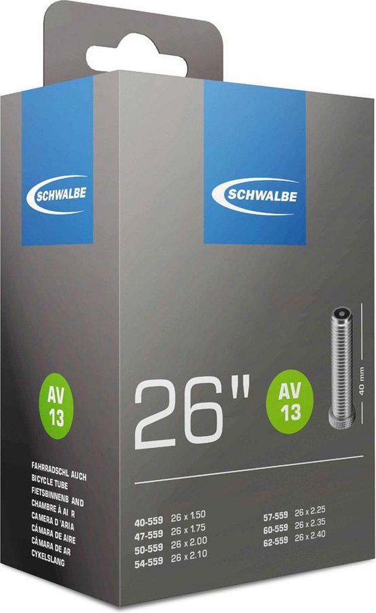 Schwalbe Binnenband 26 X 1.50/2.40 Inch (40/62-559) Av 40 Mm - Zwart