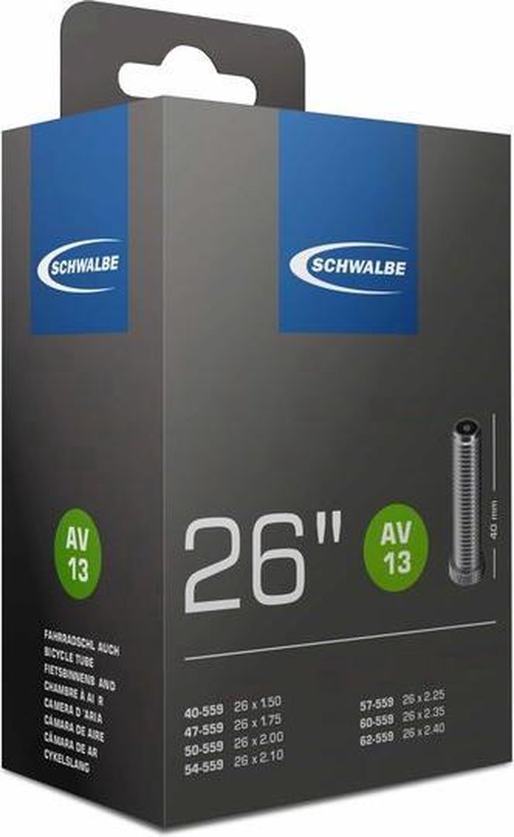 Schwalbe Binnenband 26 X 1.50/2.40 Inch (40/62-559) Av 40 Mm - Zwart