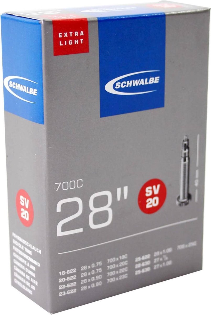 Schwalbe Binnenband 27/28 X 0.75/1.00 (18/25-622) Fv 40 Mm - Zwart