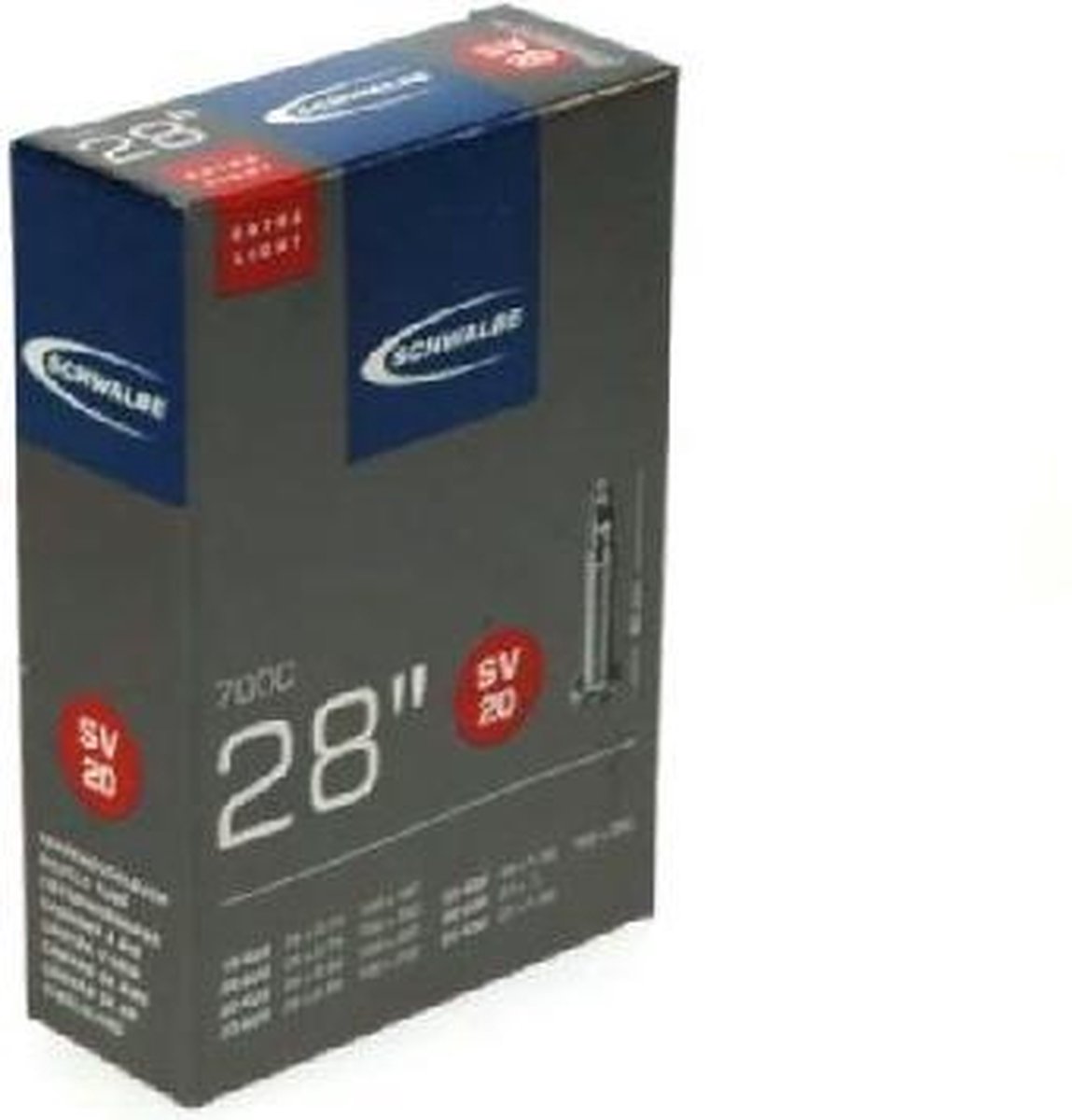 Schwalbe Binnenband 27/28 X 0.75/1.00 (18/25-622) Fv 40 Mm - Zwart