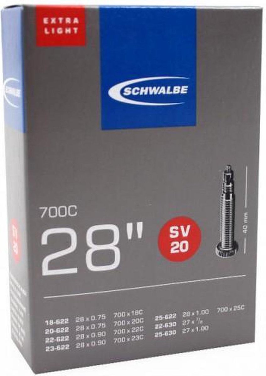 Schwalbe Binnenband 27/28 X 0.75/1.00 (18/25-622) Fv 40 Mm - Zwart