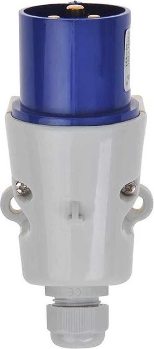 Universeel Proplus Stekker Cee Opbouw 16 Ampère 3-polig/wit - Blauw