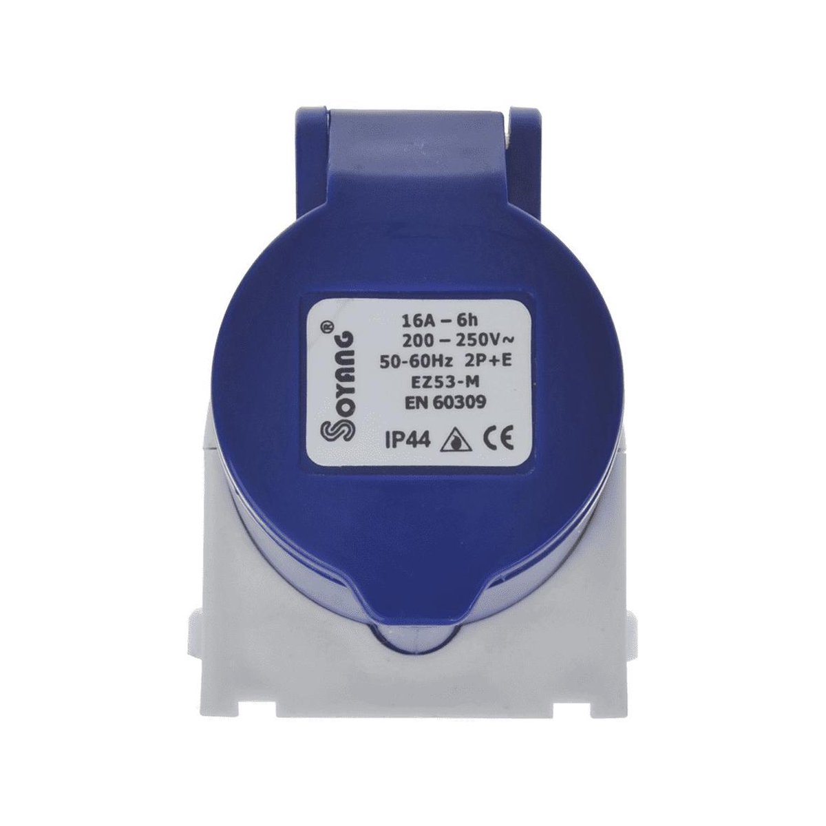 Universeel Proplus Wandcontactdoos Cee Opbouw 16 Ampère 3-polig/wit - Blauw