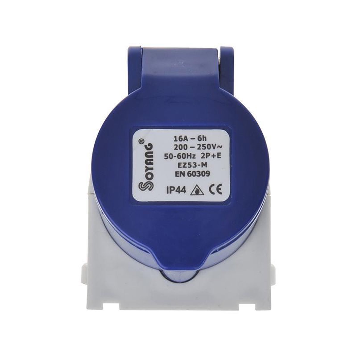 Universeel Proplus Wandcontactdoos Cee Opbouw 16 Ampère 3-polig/wit - Blauw