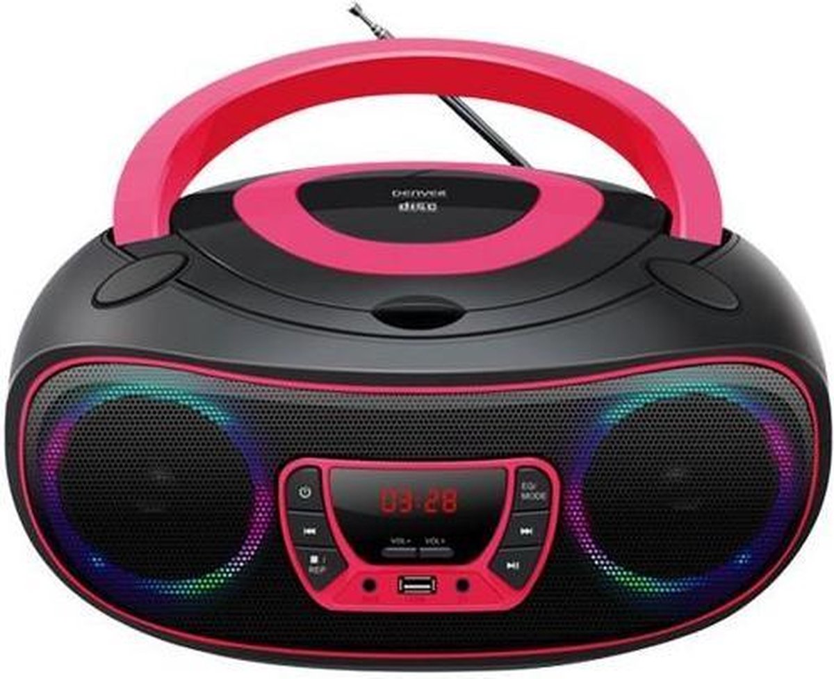 Denver Draagbare Boombox - - Roze
