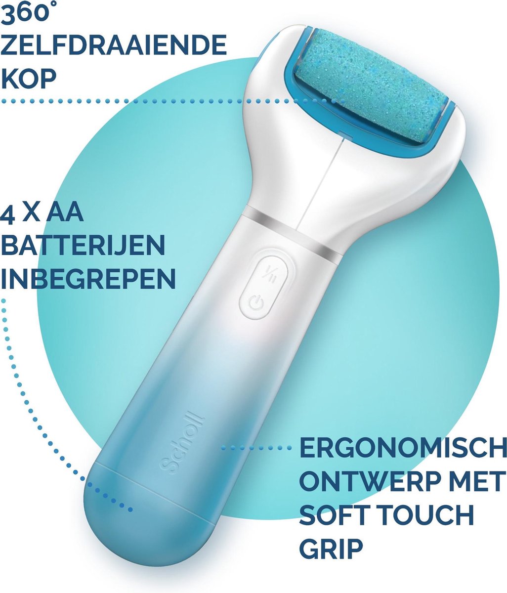 Scholl Velvet Smooth Elektronische Voetvijl - Blauw