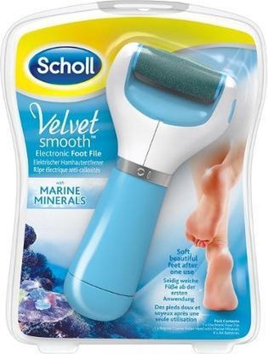 Scholl Velvet Smooth Elektronische Voetvijl - Blauw