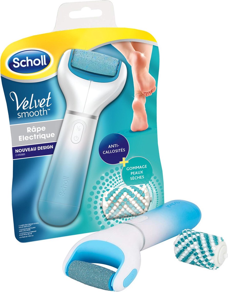 Scholl Velvet Smooth Elektronische Voetvijl - Blauw