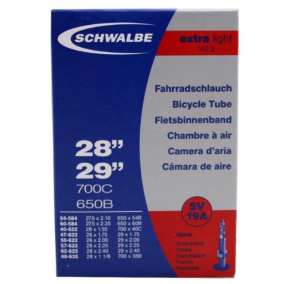 Schwalbe Binnenband 27.5/29 X 1.5/2.4(40/62-584/635) Fv 40 Mm - Zwart