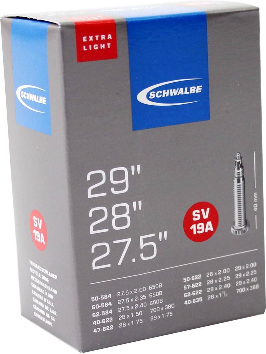 Schwalbe Binnenband 27.5/29 X 1.5/2.4(40/62-584/635) Fv 40 Mm - Zwart