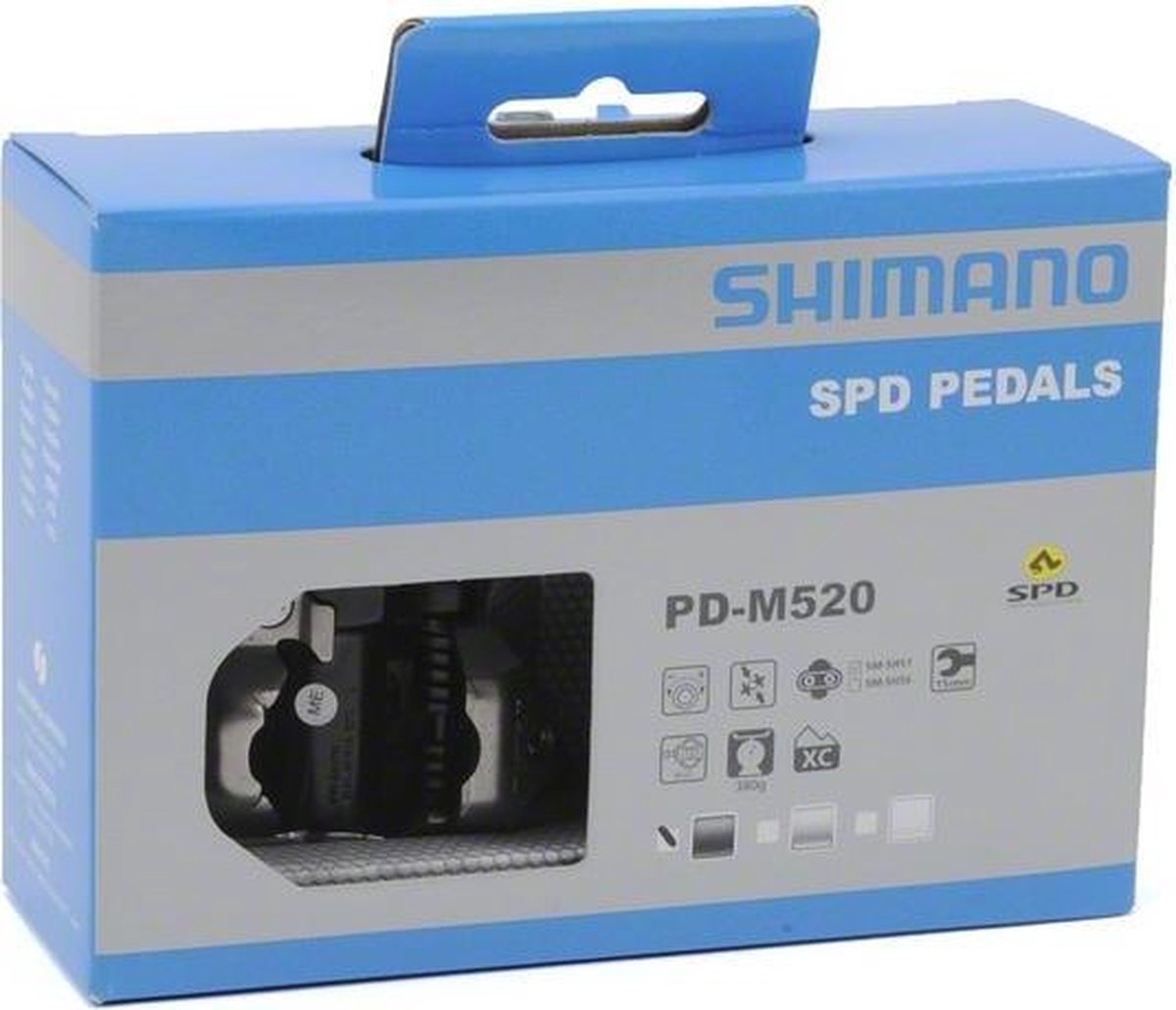 Shimano Pedalen Pd-m520 Spd Set - Zwart