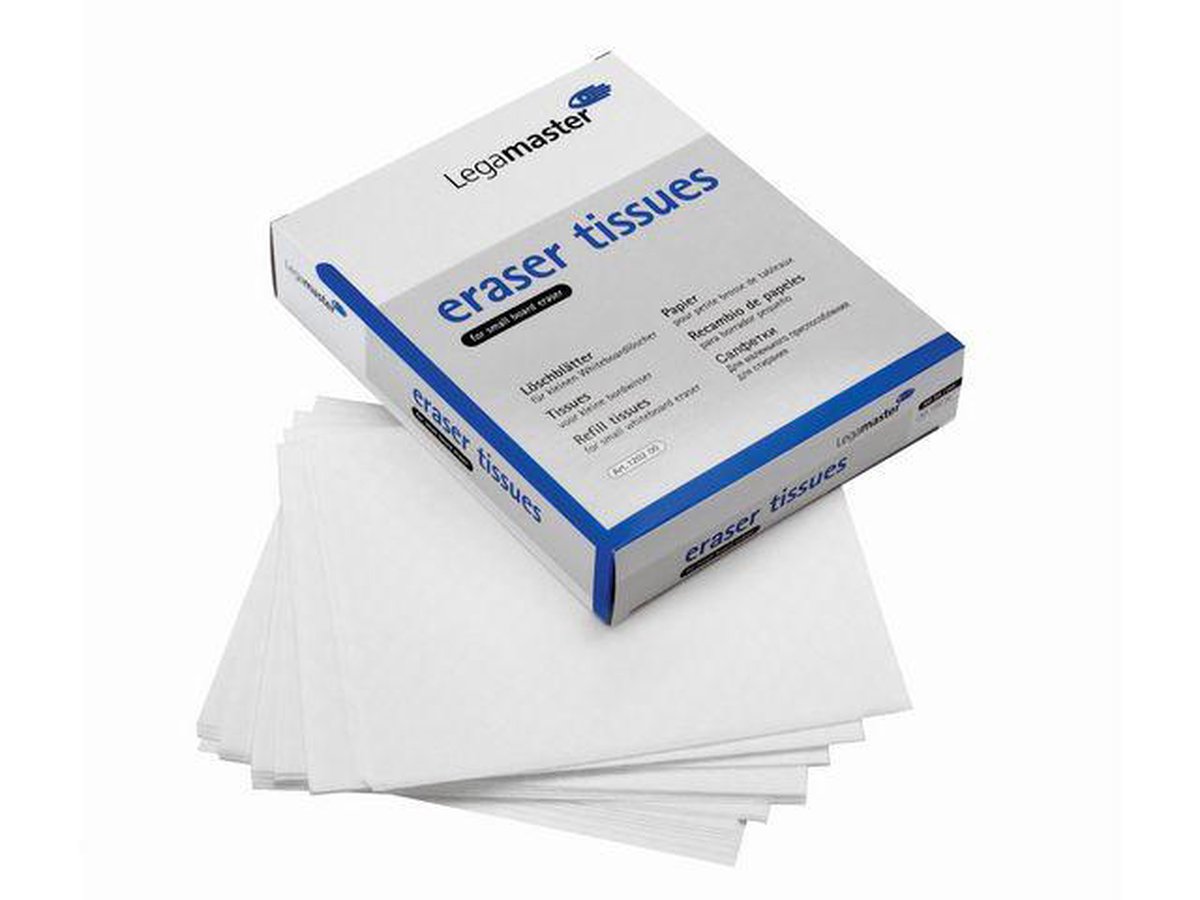 Legamaster Navuldoekjes Voor Whiteboard Wisser - 100 Stuks - Wit
