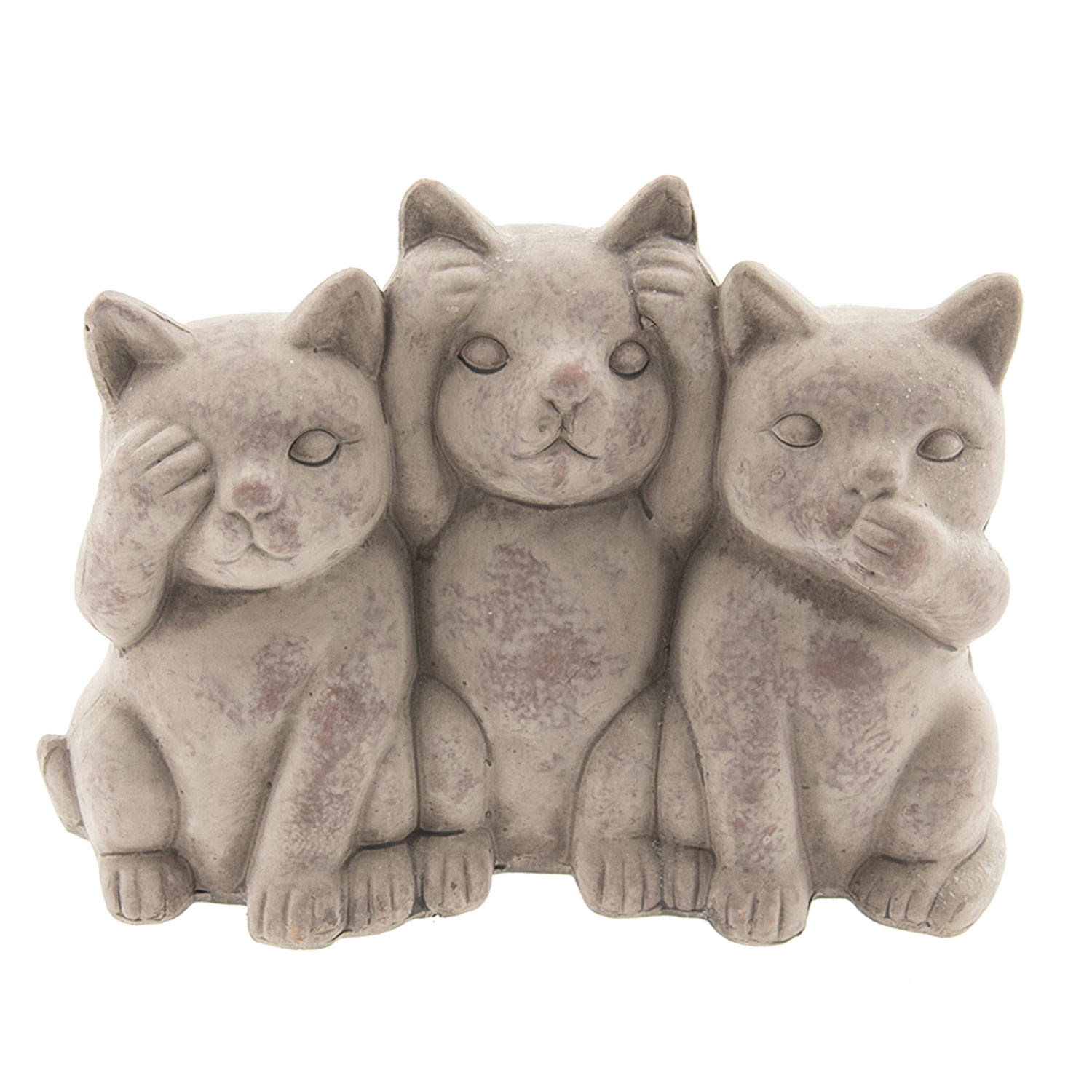 Clayre & Eef Decoratie Katten - 22*10*16 Cm Terracotta - Katten - - 6te0193 - Grijs