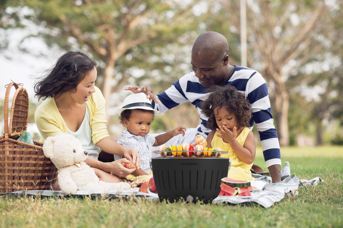 LotusGrill Lotusgrill Classic Hybrid Tafelbarbecue - Ø350mm - Antraciet - Grijs