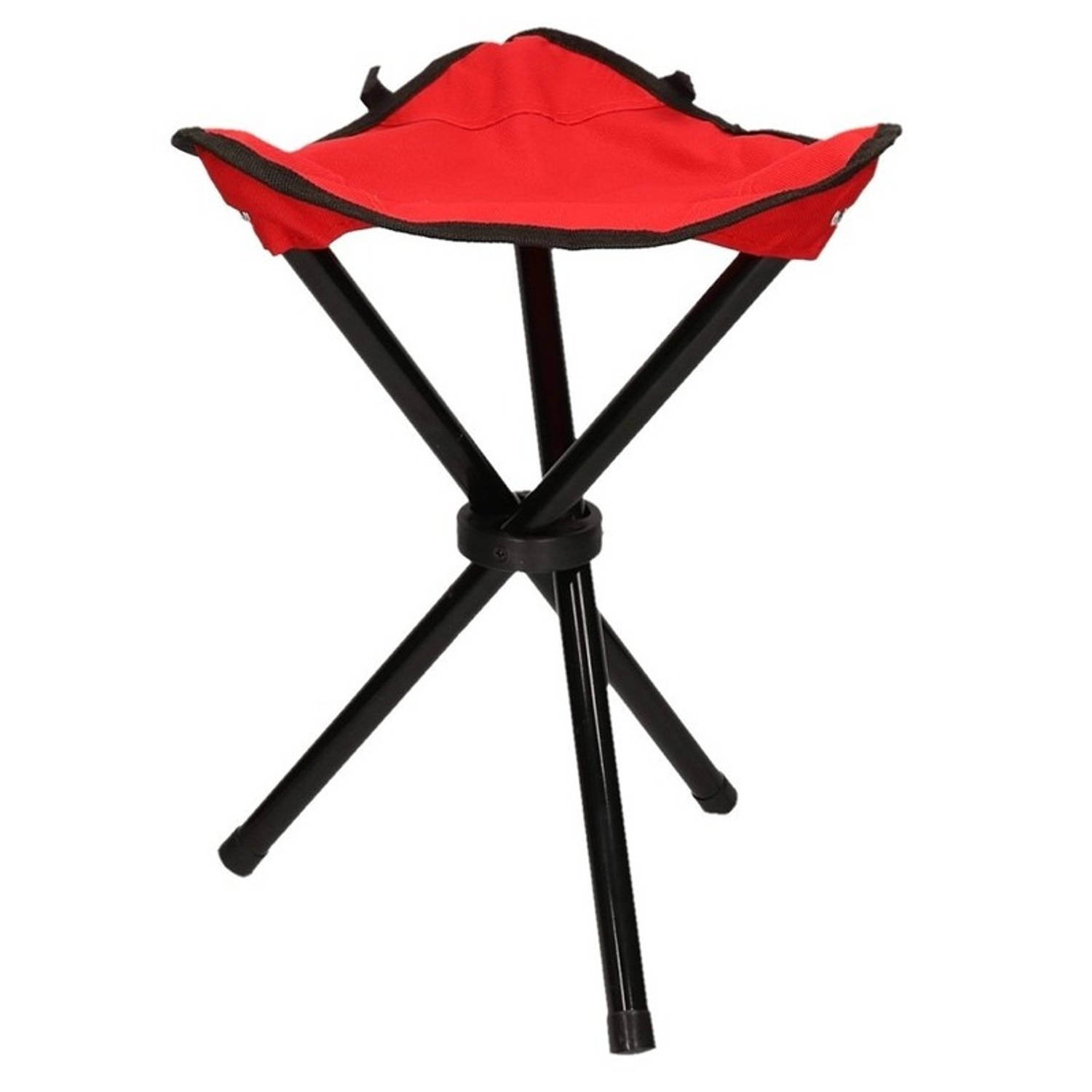 Ben Tools Rode Opvouwbare Campingkruk/visserskruk - 38 Cm - Kampeerspullen - Camping Benodigdheden - Rood