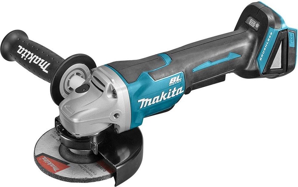Makita DGA508ZJ 18v Haakse slijper 125mm, Mbox, met veiligheidsschakelaar | zonder accu's en lader