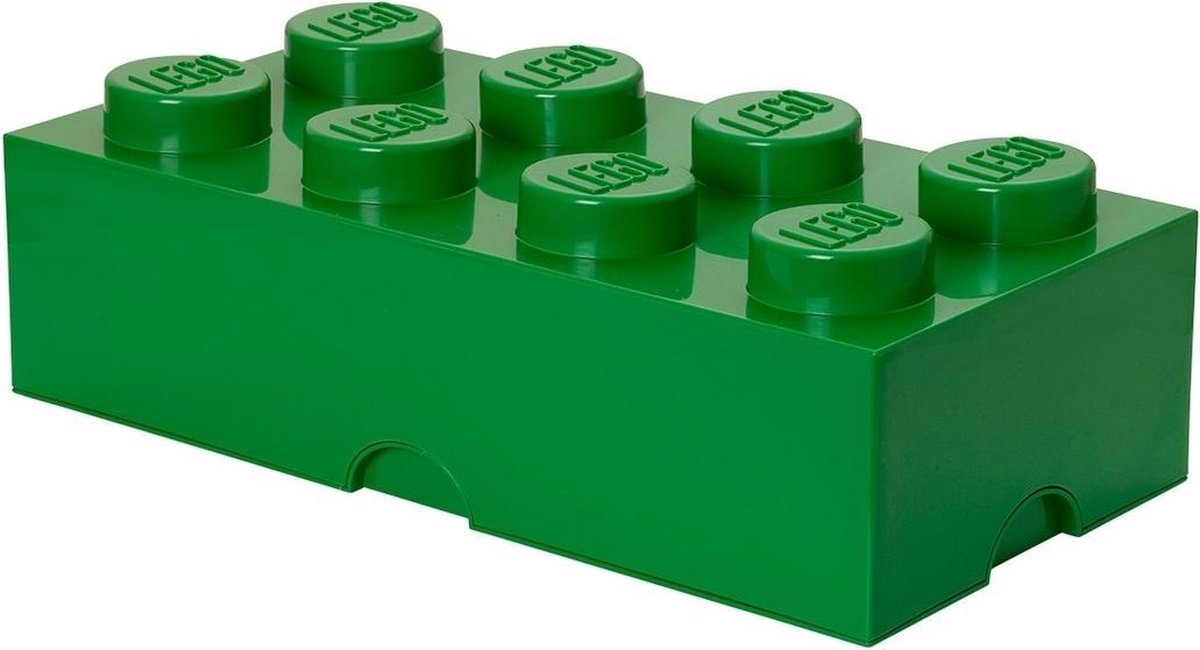 Room Copenhagen Lego Brick 8 Opbergbox - Donker - Verde