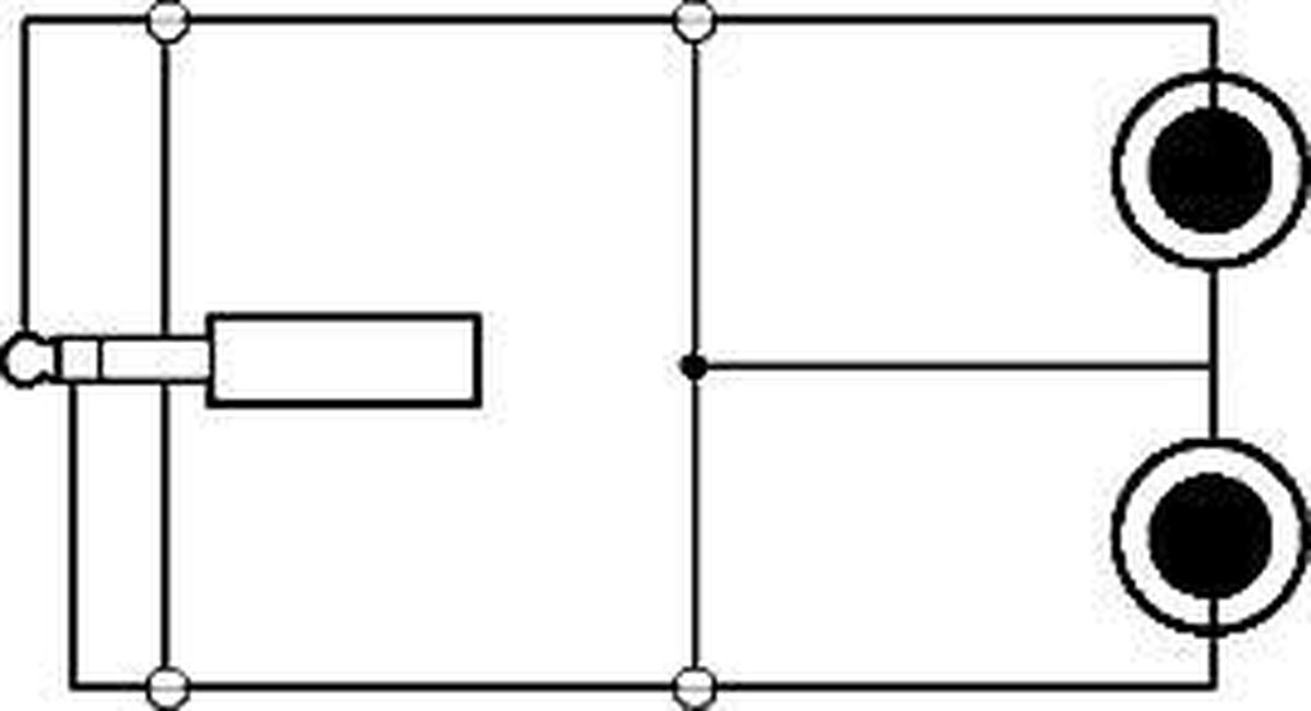 Nedis CATB22200GY50 stereo audiokabel 3.5mm male - 2x RCA male 5 meter