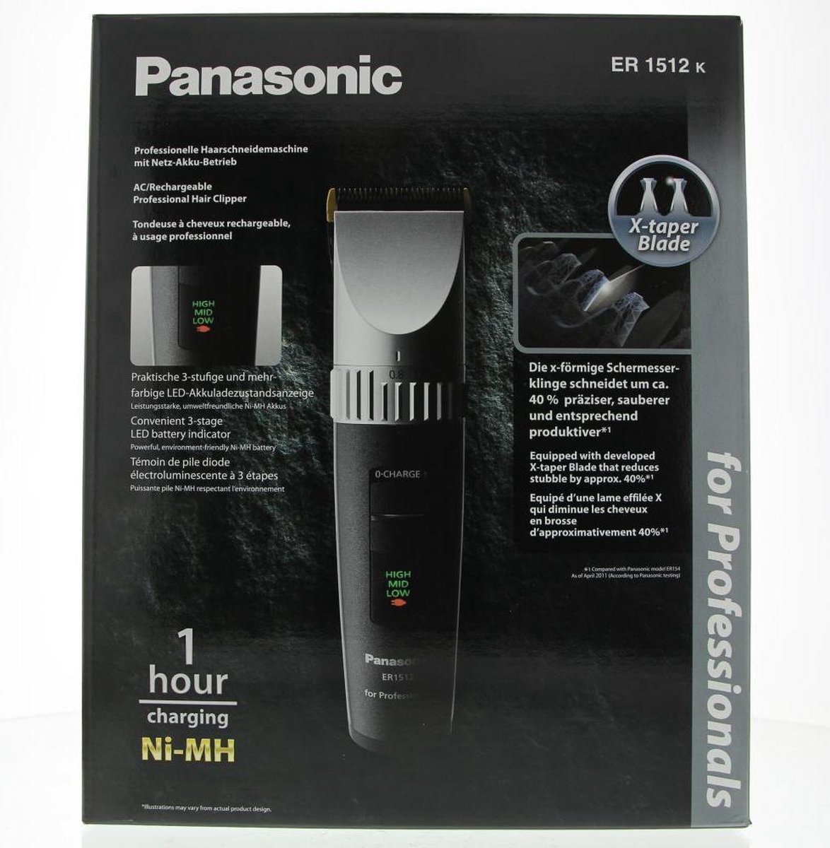 Panasonic Tondeuse Er 1512 - Zwart